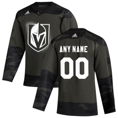 Vegas Golden Knights Adidas 2019 Veterans Day Authentic Custom Practice NHL Jersey Camo